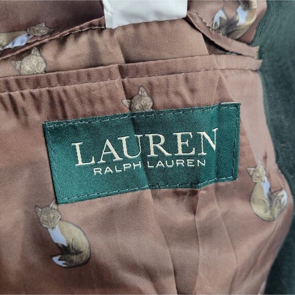 Lauren Ralph Lauren Men's Corduroy Jacket Sport Coat Green Elbow Patches  50L - Picture 7 of 8